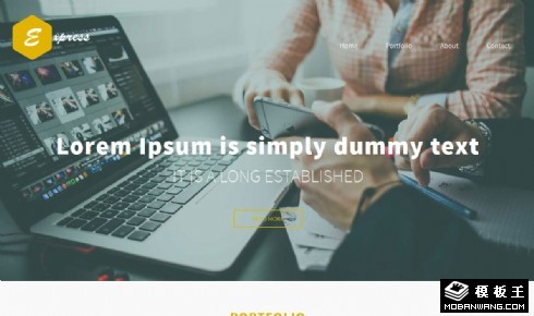 商务服务介绍响应式网页模板