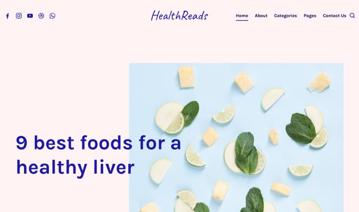 创意健康美容生活blog网站模板