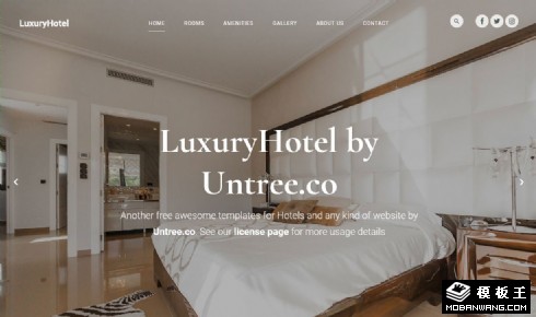 精品酒店动态展示响应式网页模板