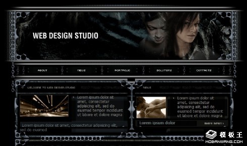 黑暗孪星设计工作室网页模板