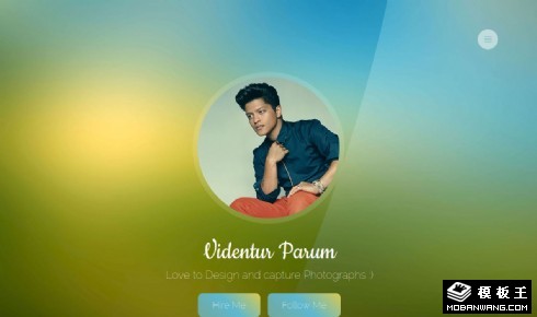 个人工作介绍响应式网页模板