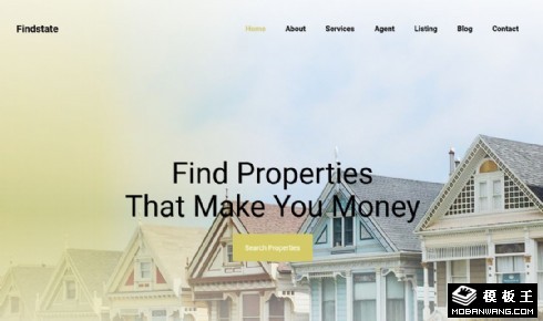 房产展示投资响应式网页模板