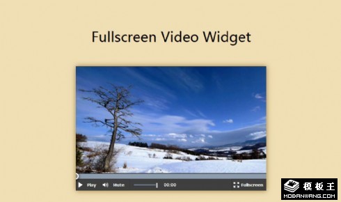 全屏视频HTML5组件网页模板
