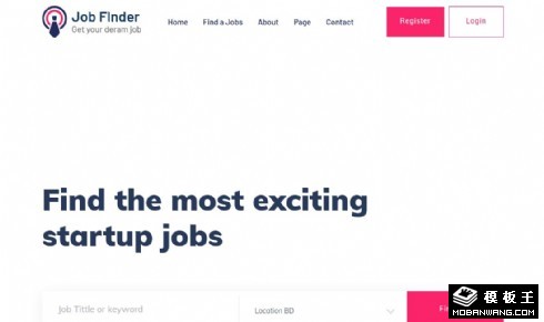 求职就业平台响应式网页模板