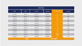 重点项目强调PPT表格模板