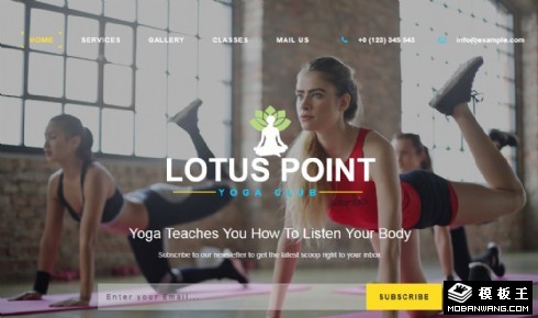 莲花瑜伽中心响应式网页模板