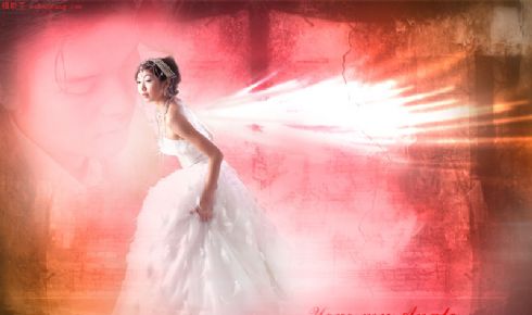 天使型婚纱相册模板