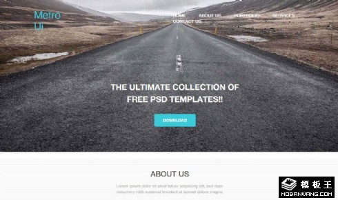 简洁信息展示响应式网页模板