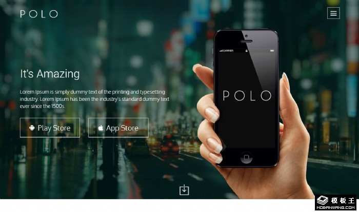 APP功能界面展示网页模板