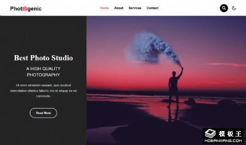 高级艺术摄影响应式网页模板