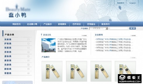 美容化工产品公司网页模板