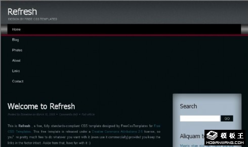 黑蓝信息BLOG网页模板
