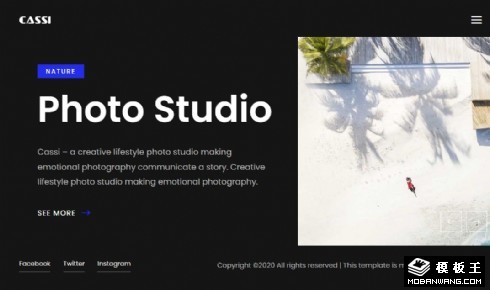 卡西摄影工作室响应式网页模板
