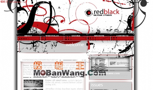 红色主题艺术_欧美模板