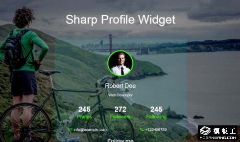 骑行社交名片响应式模板