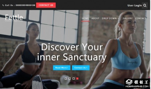 在线瑜伽APP动态展示网页模板