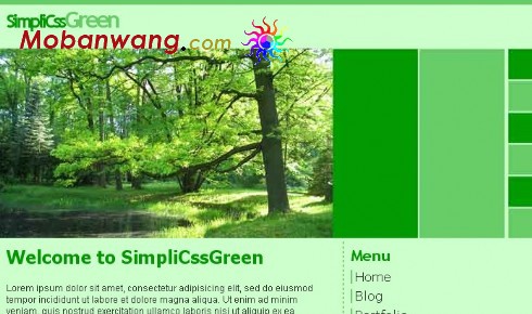 绿色森林BLOG网页模板