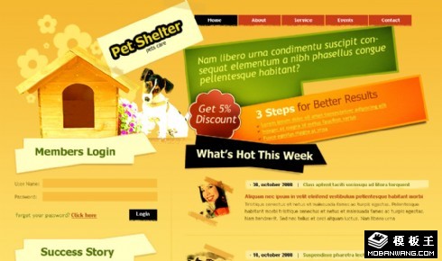 宠物屋护理机构网页模板