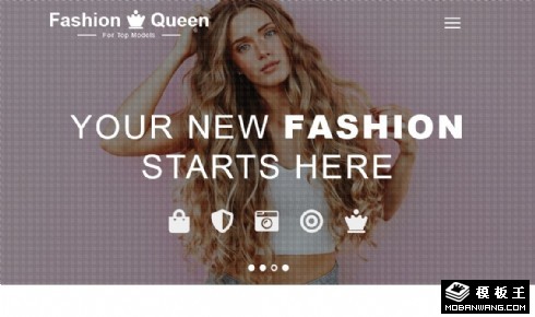 时尚女王展示响应式网页模板