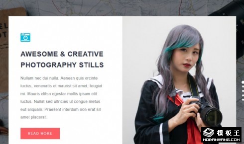 精彩创意摄影展示响应式网页模板