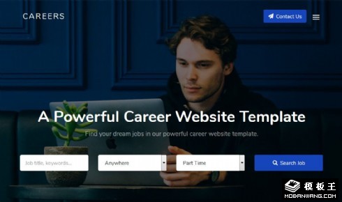 职位招聘展示响应式网页模板