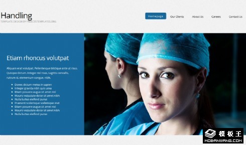 蓝色医疗信息网页模板