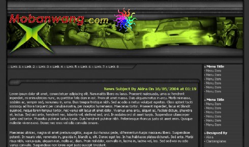 灰色游戏网页模板