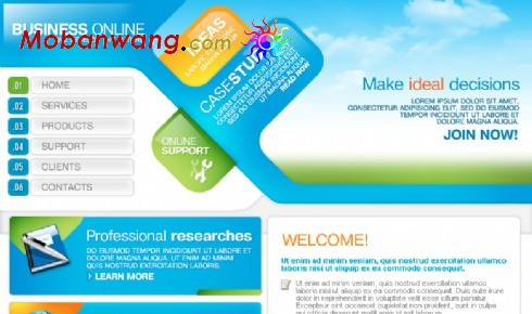 欧美企业商务在线网站模板