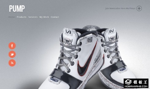 运动鞋产品介绍网页模板