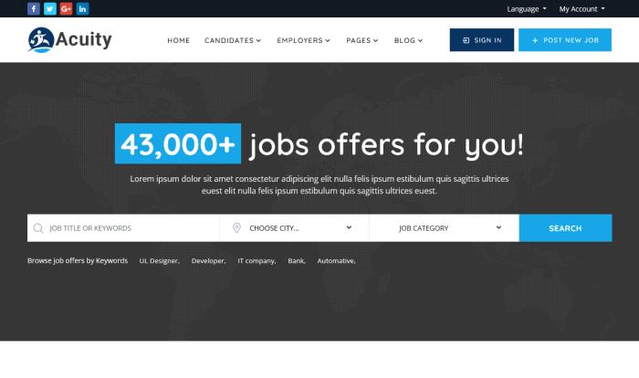 招聘人才求职门户网站模板