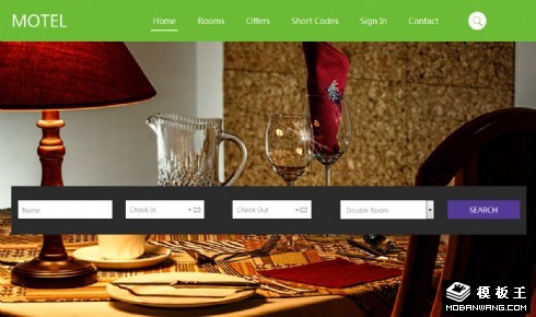 豪华酒店展示响应式网页模板