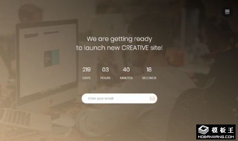 创意倒计时信息订阅自适应网页模板