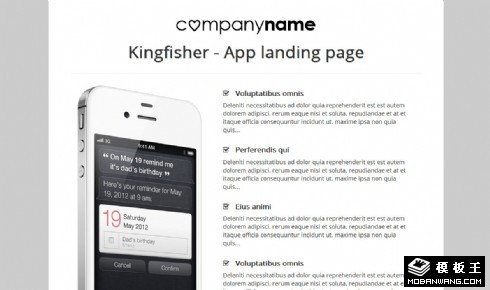 APP简洁说明响应式网页模板
