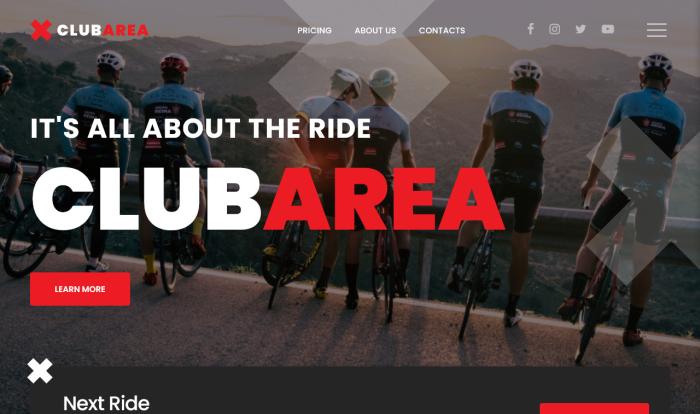 自行车骑行俱乐部网站模板
