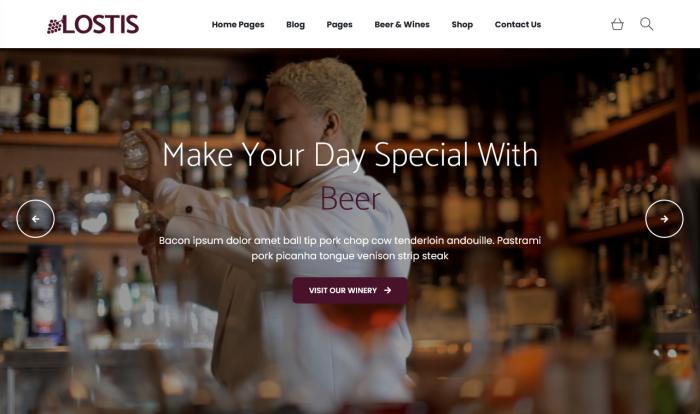 酒类网店销售商城网站模板
