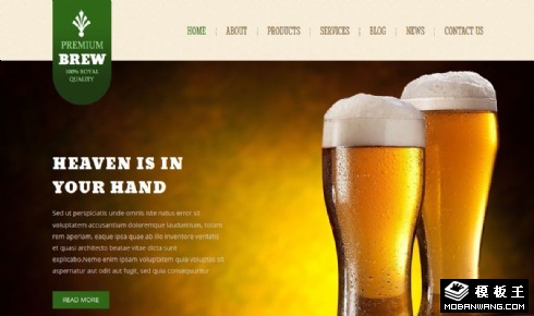 畅饮酒吧响应式网站模板