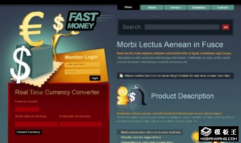 深普蓝基金管理公司网页模板