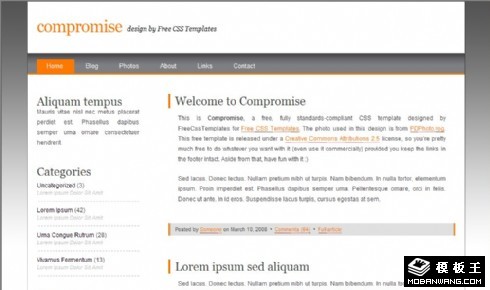 解决方案BLOG网页模板