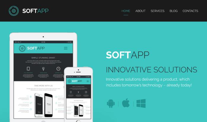 绿色创新科技APP全案展示网站模板