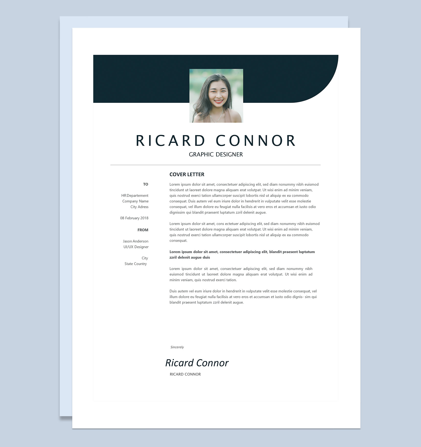 海外公司美术设计员求职通用英文简历Word模板