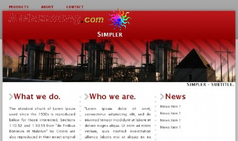 工业信息介绍网页模板