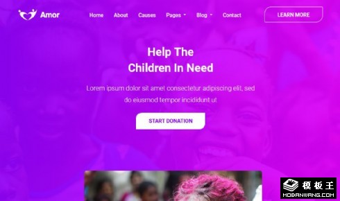 爱心援助项目响应式网页模板