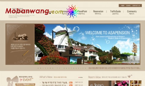 渡假别墅酒店网页模板