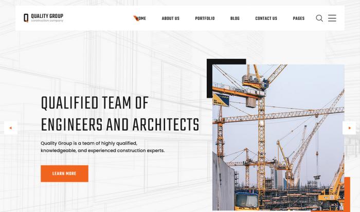 专业建筑工程团队网站模板