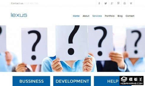 简洁商务拓展信息网页模板