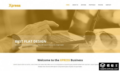 金黄项目服务动态响应式网页模板