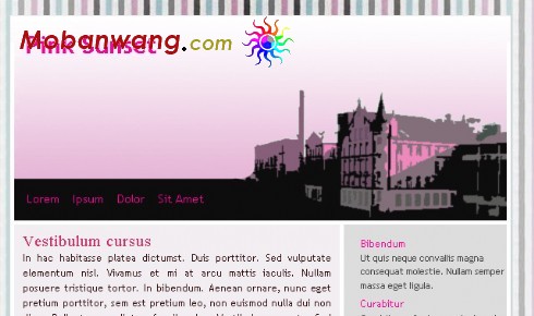 晚霞BLOG网页模板