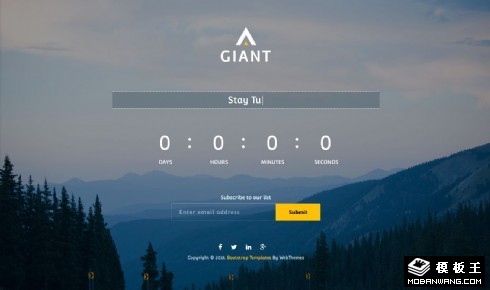 晨暮倒计时响应式网页模板