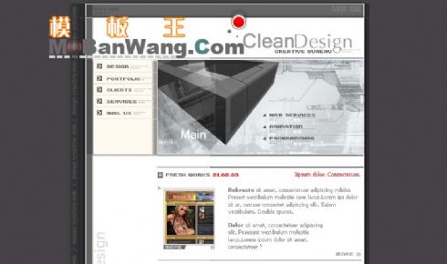 欧美设计公司FLASH网站模板