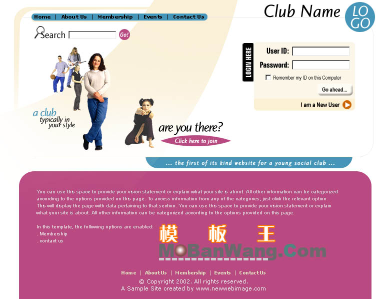 欧美某俱乐部网站模板
